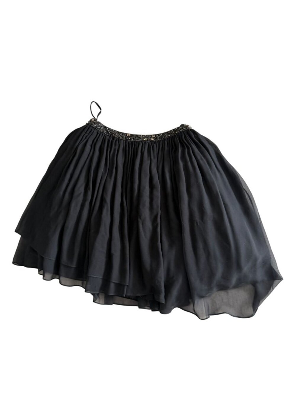 HAUTE HIPPIE Black Tulle Chiffon Skirt Size Medium NEW NWT - Picture 3 of 8